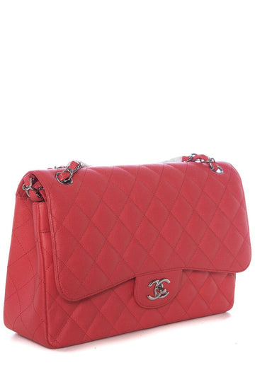 Chanel Pink Leather Jumbo SHW  Handbag