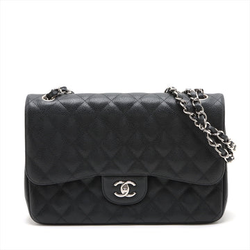 Top Quality Chanel DECAMATRASSE 30  Leather S Double Flap Double Chain Bag Black Silver  15th A58600