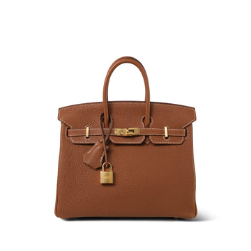 Birkin 25 Gold Veau Togo  T Stamp