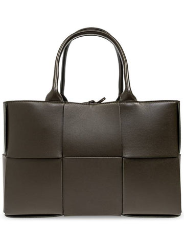 Luxury Bottega Veneta Arco Intrecciato Small Tote Bag Brown
