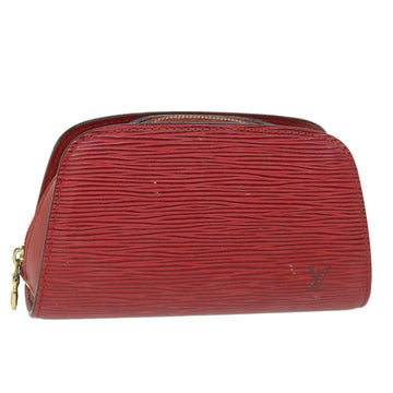 LOUIS VUITTON Epi Dauphine PM Pouch Red M48447 LV Auth 55457