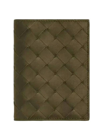 Luxury Bottega Veneta Intrecciato Leather Card Wallet Brown