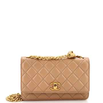 CHANEL All Slide Long Wallet on Chain Quilted Lambskin