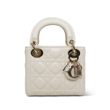 Lady Dior Mini Latte leather Cannage