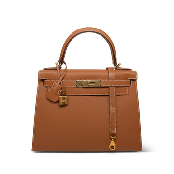 Kelly Sellier 28 Gold leather  B Stamp