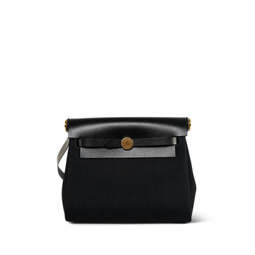 Herbag Zip 20 Black Toile Militaire Canvas and Black Vache Hunter  K Stamp