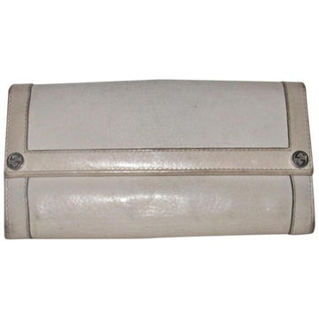Gucci White Leather With Chrome Accents Vintage Wallet