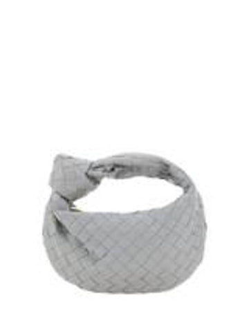 Luxury Bottega Veneta Jodie Intrecciato Small Tote Bag Grey