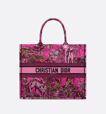 DIR 41CM LARGE FUCHSIA MULTICOLOR BOOK TOTE