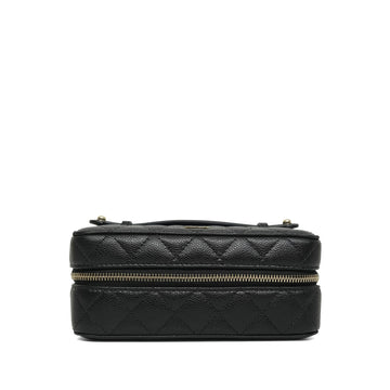 24S Black leather Quilted Jewelry Box LGHW