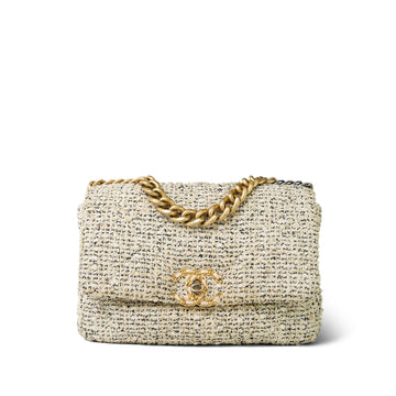 Oreo Tweed Quiled Small 19 Flap Mixed Hardware