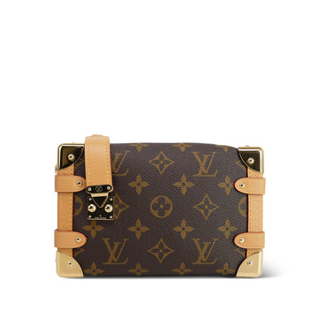 Louis Vuitton Brown Monogram Canvas Side Trunk PM Shoulder Bag