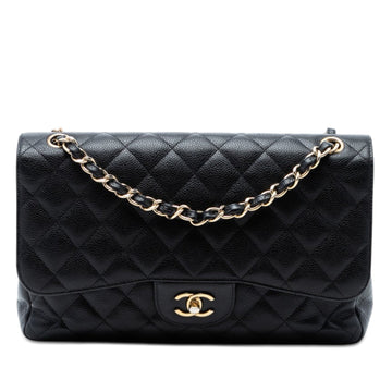 Classic Double Flap Bag Quilted Caviar Jumbo