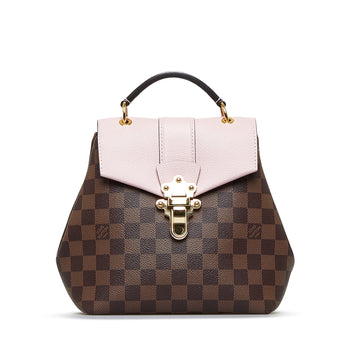 Louis Vuitton Clapton Damier Ebene Leather/canvas