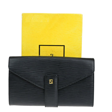 Fendi Zucca  Leather Clutch Bag