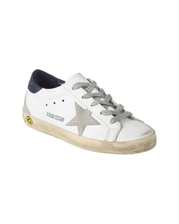 Golden Goose Superstar Leather & Suede Sneaker, 33, White