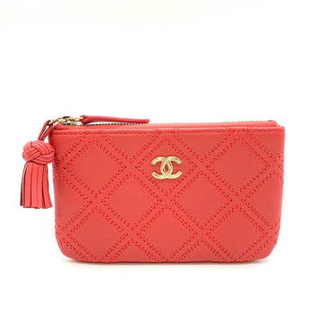 Top Quality Chanel Leather Mini Pouch Pink