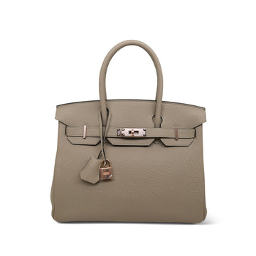 Birkin 30 Gris T Togo Rose  C Stamp