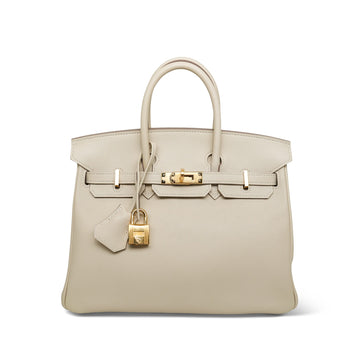 Birkin 25 Craie leather  X Stamp