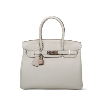 Birkin 30 Craie Veau Togo Rose  Y Stamp