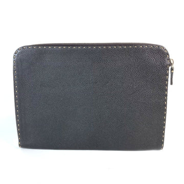 Fendi  Leather Clutch Bag Pouch ()