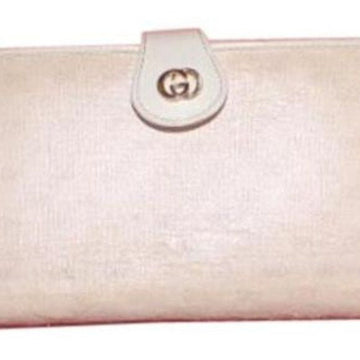 Gucci White Coated Canvas Small G Logo XL