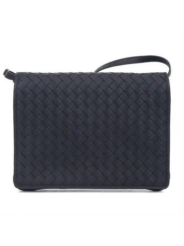 Luxury Bottega Veneta Intrecciato Cross Bag Black