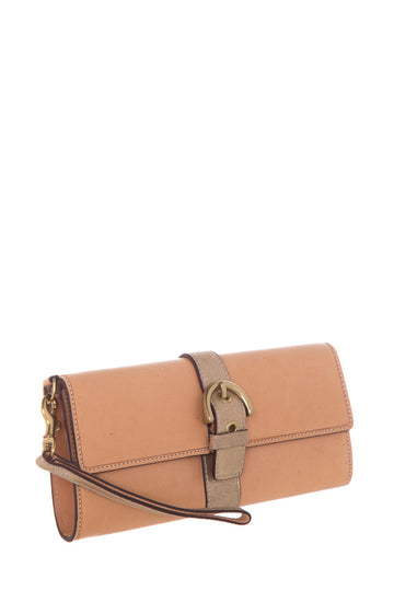 Coach Tan Leather Wristlet