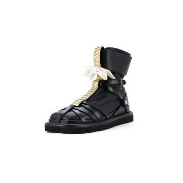 Women's Pillow Square Ankle Boots Limited Edition Fornasetti Leather