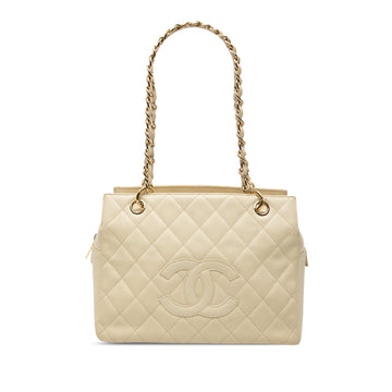 Petite Timeless Tote Quilted Caviar