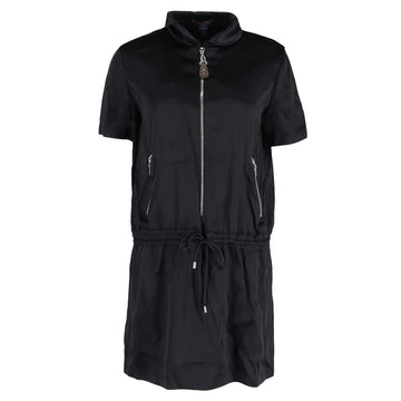 Louis Vuitton Sporty Trompe L’Oeil Dress in Black Satin