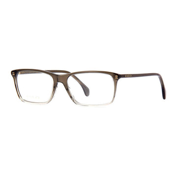 Gucci Eyeglasses Rectangle Full Rim, Grey Gradient Frame and Clear Demo Lenses Lens GG0553O004