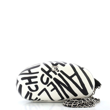 CHANEL Zip Around Sunglasses Case with Chain Printed Leather