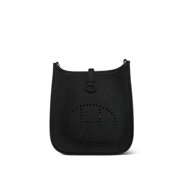 Evelyne 16 TPM Noir Taurillon leather Palladium Plated K Stamp