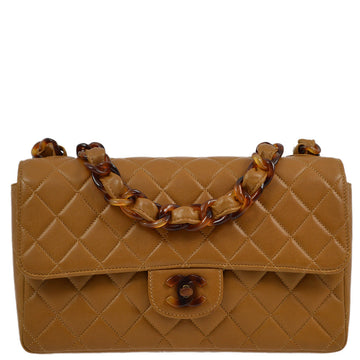 Top Quality Chanel Brown Leather Medium Single Flap Shoulder Bag