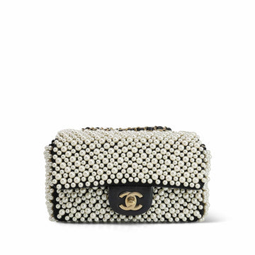 19S Pearl On Flap Mini Rectangular Flap Bag LGHW