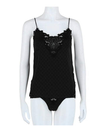 Gucci Womens Silk Two-Piece Lingerie Set