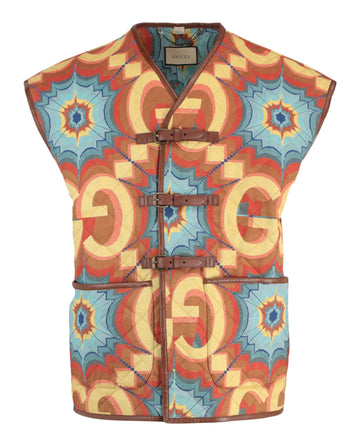 Gucci Mens GG Kaleidoscope Quilted Vest
