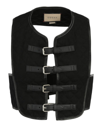 Gucci Mens Quilted Gabardine Gilet