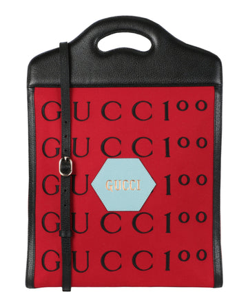Gucci Womens Aria 100th Anniversary Embroidered Tote
