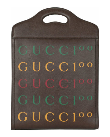 Gucci Womens Aria 100th Printed Anniversary Tote