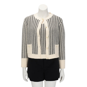 Dior Ivory & Black Technical Knit Houndstooth Twinset