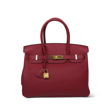 Birkin 30 Rouge Grenat Togo  X Stamp