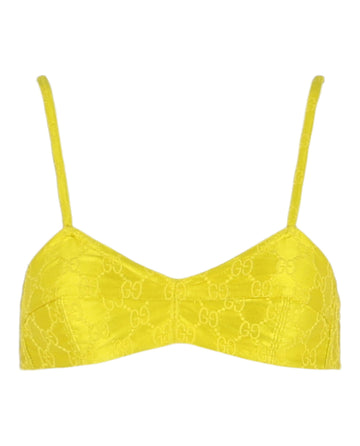 Gucci Womens Embroidered Silk Bra