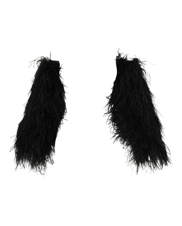 Gucci Womens Slip On Feather Arm Warmers