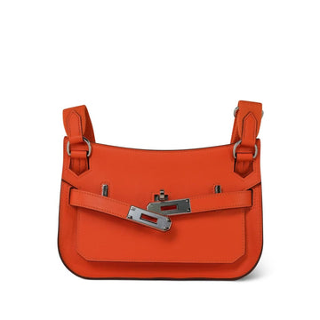 Mini Jypsiere Orange Minium leather / Wooly Strap Palladium Plated B Stamp