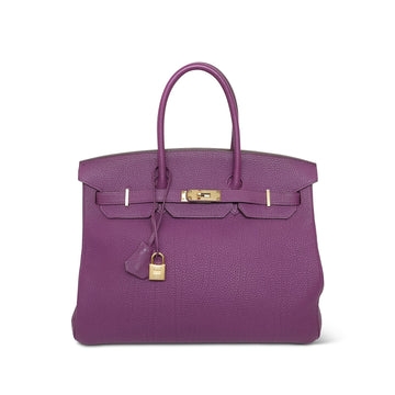 Birkin 35 Anemone Togo  R Square Stamp