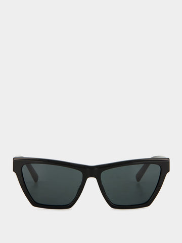 Black Rectangular Cat-Eye Sunglasses