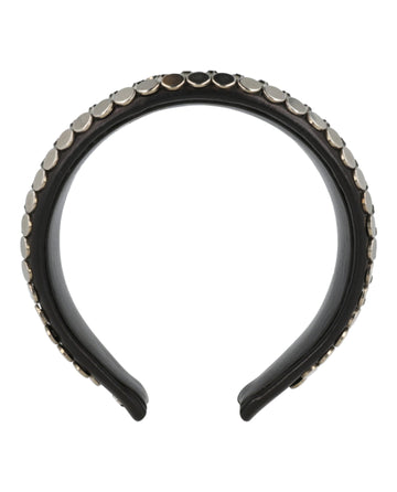 Gucci Womens Beaded Leather Headband