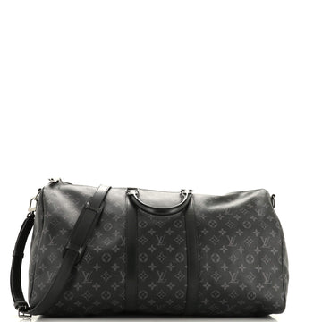 Keepall Bandouliere Bag Monogram Eclipse Canvas 55